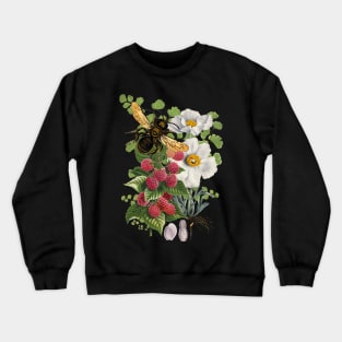 Botanical Bee Beautiful Modern Nature Study Crewneck Sweatshirt